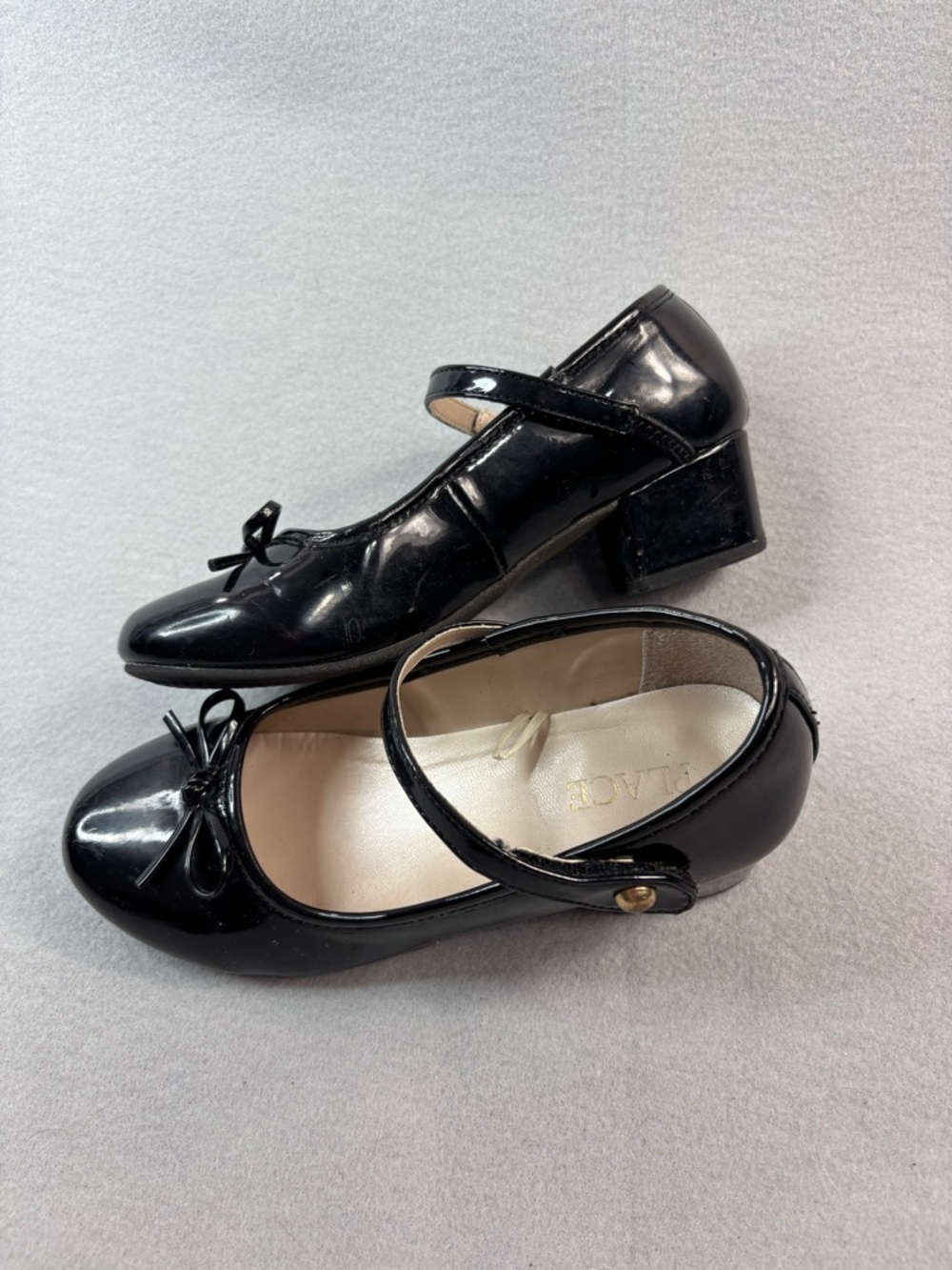 Place 2 Girls Black Patent Mary Jane Dress / Dance Shoes with Bow